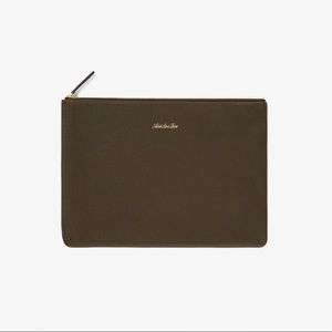 NEW AIMÉ LEON DORE LARGE LEATHER POUCH/LAPTOP BAG